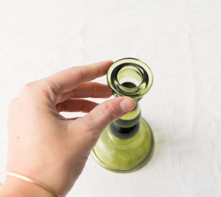 Bougeoir en verre - Vert Paddywax Maison Mathûvû 