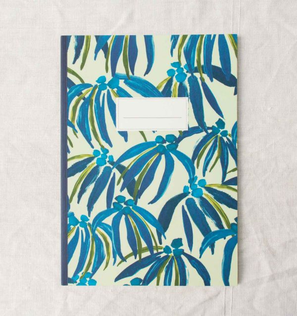 Grand cahier - Floral Bleu Pascale - mathuvu