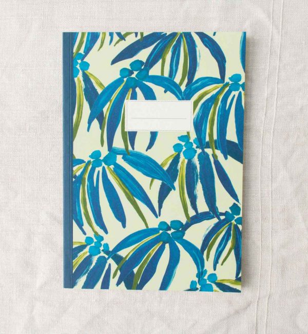 Cahier A5 - Floral bleu pascale - mathuvu