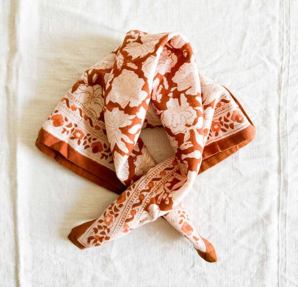 Petit foulard Salvador - Terracotta Bindi Atelier Maison Mathûvû